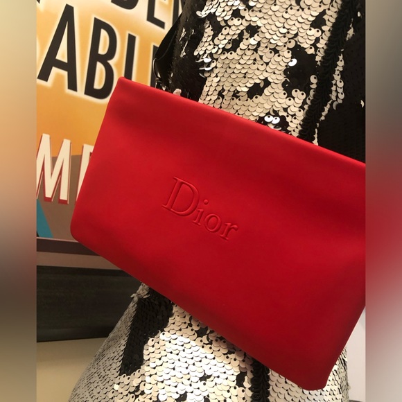 Authentic DIOR Red Restyled-Repurposed to Crossbody/ Fanny-Belt Bag Beauty Case - Picture 8 of 13